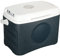 GlamHaus Electric Cooler Box, Large 22L or 30L Cool Box - Use Warm Or Cold, Eco Mode, Portable & Food Safe Insulated, DC 12V, AC 220V Or USB Adaptor - Picnics, Beach, Camping, Car (BLUE 30L)