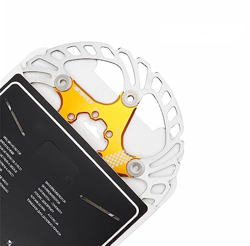 Disque de frein pour vélo 140 mm 160 mm 180 mm 203 mm Rotor VTT vélo de route Ford Bike Cool Disc Flotteur Câble de traction et frein à disque hydraulique (or, 180 mm)
