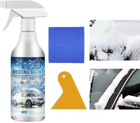 Zahoken Spray Descongelador para Coche, Herramienta Portátil Antihielo, Descongelante Multifuncional para Congelador, Cerradura, Limpiaparabrisas, Ventanas, Puerta Y Parabrisas