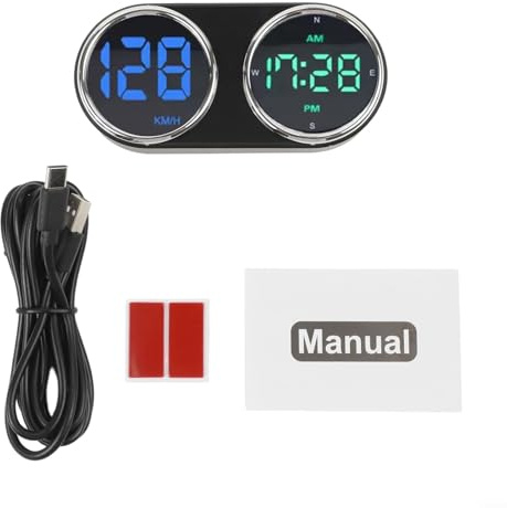 HOHOVYVY Display digitale per auto Head-up con tachimetro GPS e orologio, allarme di velocità 7 colori km/h e indicatore mph per installazione cruscotto