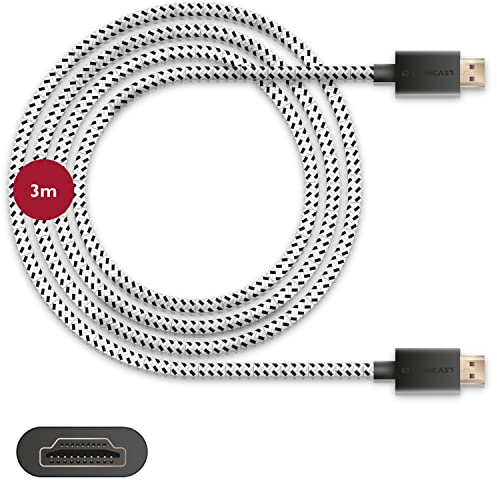 Lioncast Ultra High Speed HDMI 2.1 Kabel 3 m – 8K@60Hz, 48G, HDR, ARC, erstklassige Qualität nach neuestem Standard in bester Auflösung für Streaming, TV, PS5, Xbox, Beamer, Blue-Ray, DVD, 3D Videos