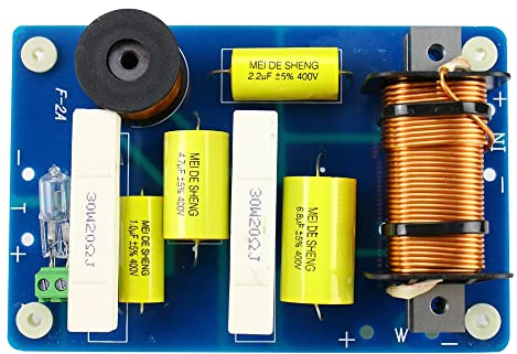 JINGERL 500W Tweeter Woofer Speaker Crossover 2200Hz 2 Way Crossover 4-8ohm Treble Bass Divider for 8-12 Inch Stage Speakers 1pc