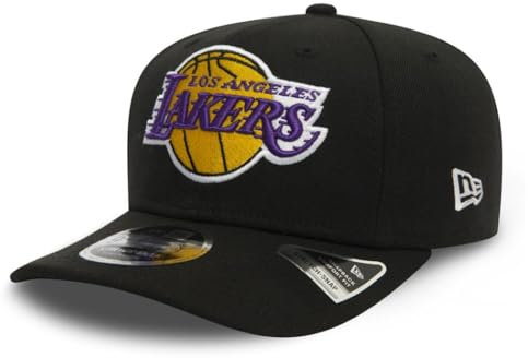 New Era Los Angeles Lakers Basecap 9Fifty Snapback gebogener Schirm Basketball Kappe NBA Schwarz - M - L