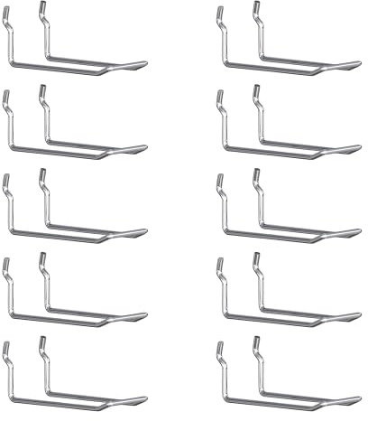 Ganci per pannelli forati, attrezzi e utensili,Accessori e supporti metallici per pannelli forati,Ganci per espositori e organizzazione (Doppio,5cm)