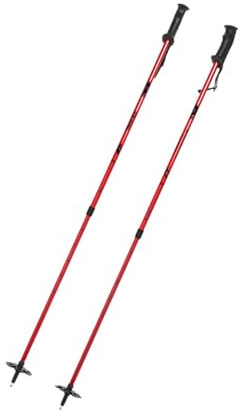 Aymzbd Bastones de Senderismo con Mango Ergonómico para Montañismo, Rojo