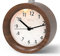 aboveClock Wooden Alarm Clock Bedside, No Ticking Bedside Clock with Snooze and Night Light Function, Analogue Clock Battery Powered for Bedroom, Home, Kitchen, Travel, Brown