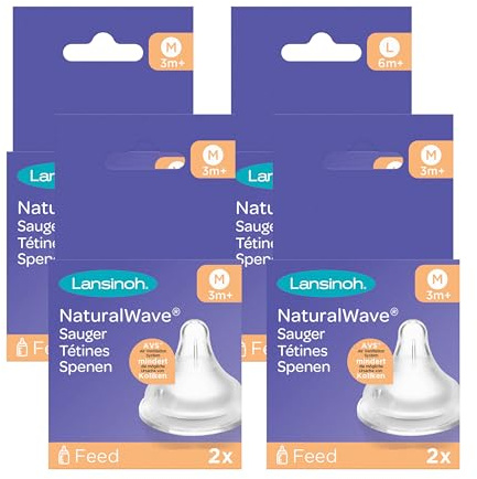 Lansinoh NaturalWave Sauger M, 8 Stück (4er Pack)
