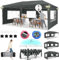 HOTEEL Faltpavillon 3x6 Pavillon Wasserdicht Stabil Winterfest mit 6 Seitenteilen & 4 Sandsäcke, Partyzelt Faltbar UV Schutz 50+ Höhenverstellbar, Gartenpavillon für Hochzeiten, Freien, Grau