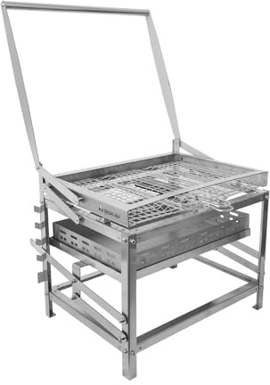 Ergocar Barbecue à Charbon Bois d'Extérieur Multifonctionnel Et Portable Rotatif Avec Plateau à Charbon Réglable à 4 Niveaux Idéal Pour Pique-Niquer Camper Et Faire Des Grillades En Plein Air