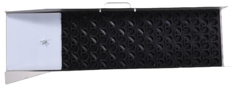 Jeffergarden Caja de Esclusa de Oro Caja de Barrido de Oro de Aleación de Aluminio Herramienta de Recuperación de Portátil Plegable con Musgo Minero de Goma para Dragado de Prospección de Arroyos de