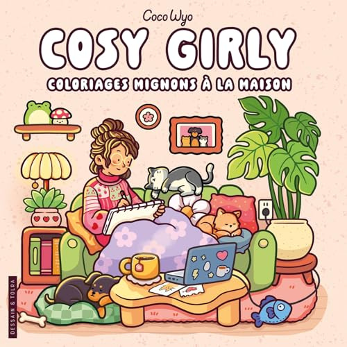 Coco Wyo - Cosy Girly - Coloriages mignons à la maison - Cosy colo