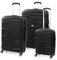 MODO by Roncato Starlight 2.0 Koffer-Set, 3-Trolley, Schwarz (Nero), 115 Liter, TSA Schloss, Effiziente interne Organisation, 16 multidirektionale Räder