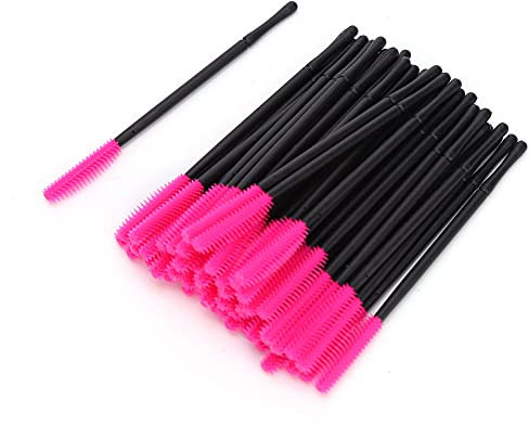 50 Pcs Eyelash Brush Eyebrow Mascara Brushes Set,Disposable Mascara Brushes Wand Applicator Eyebrow Makeup Brush Kits Beauty Eyelash Extension Supplies(#4)