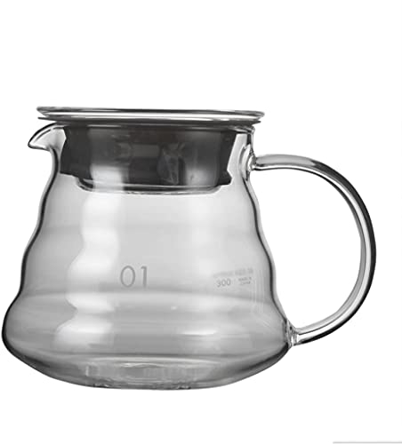 Bricco Per Latte Broccheggiatore di schiuma di vetro resistente al calore ad alto borosilicato con impugnatura e manico e tazza del latte di latte BARK 12,1oz / 20.3oz Semplice ( Dimensione : 360ml )