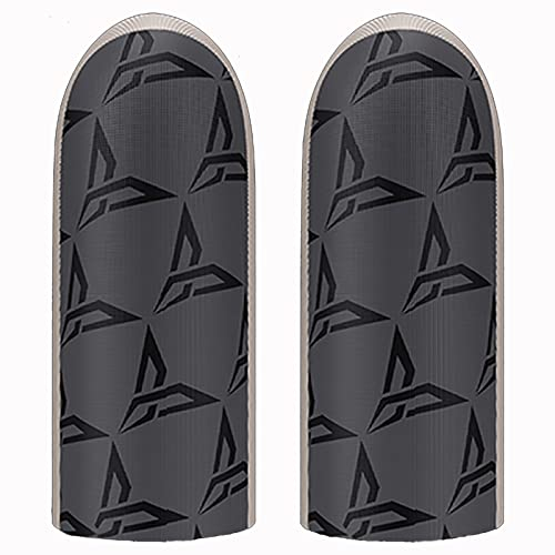 HUAYUWA 1 Paar schweißfeste Fingerhandschuhe Touchscreen Game Controller Daumen Finger Sleeve für PUBG Handy Spiele Zubehör (Silber & Schwarz P1)