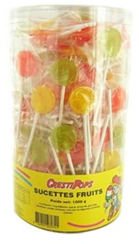 Sucettes plate fruits CRESTI POPS - 1 kg