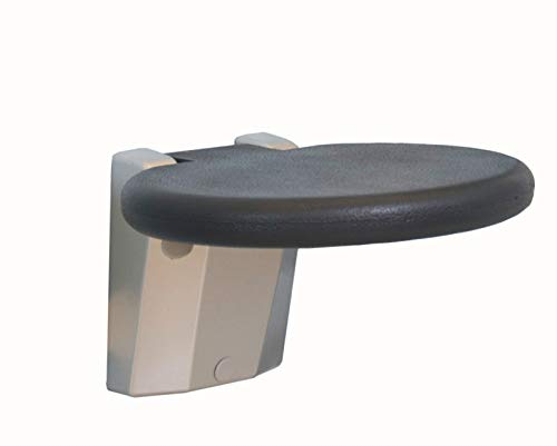 SINYUIF Folding Bathroom Chair Rectangular/Round Black PVC shower Seat Suitable For The Elderly Disabled Pregnant Women Wall-mounted Shower Stool chair