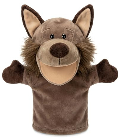 LOMTRATS Marionette a Mano con Animali per Bambini,Il Bambino Include Lupo Leone ecc.Bocche Aperte Mobili,Perfette per Raccontare storie,Insegnare,Scuola Materna,Regali di Compleanno