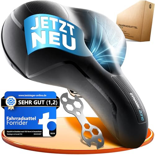 Forrider Fahrradsattel Ergonomisch, Memory Foam und Innovative Federung maximalen Fahrkomfort bequem & weich |2025| für E-Bike und Fahrrad | Sattel für Damen & Herren City/MTB/Rennrad/Trekking (City)