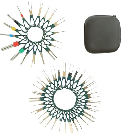 Kit d'outils de retrait de goupille de connexion | 38 outils électriques terminaux, accessoires de réparation automobile, dispositif de dépôt, carte de dépôt pour voiture