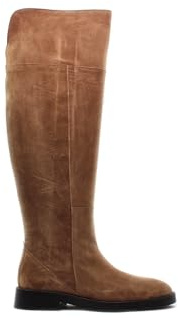 ALPE - Botas altas mosqueteras de mujer,por encima de la rodilla con tacón cuadrado,antelina,serraje,nobuk para: Mujer color: TAUPE talla:38