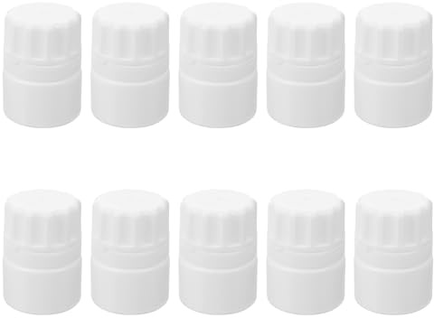 QUMIIRITY Set da 10 Bottiglie Vuote per Compresse in Plastica Ecologica da 20 Tappo Ermetico Contenitori Leggeri e Portatili per Farmaci Custodia per Viaggio e Pronto Soccorso