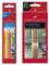 Faber-Castell 110994 - Buntstifte Jumbo Grip Neon, 5er Etui (1, inkl. 12 Sonderfarben)