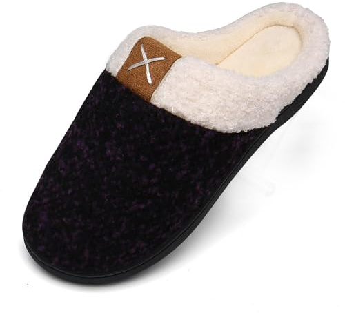 Mishansha Pantuflas Invierno Espuma Memoria Hombre Mujer 36-47 EU | Zapatillas de Estar, Antideslizante, Cómodas, Suave