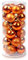 Lot de 24 boules de Noël brillantes - Décoration de fête - Orange - 3 cm