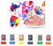 Scentoria Textilfarbe 6 Farben x 10g, Ostereier Färben, Textilfarbe Waschmaschinenfest, Textilfarben, Batikfarben Set, Textilfarbe für Kreative Gestaltung Inkl, Rot, Orange, Gelb, Grün, Blau, Schwarz