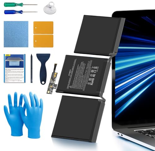Akku A1713 für MacBook Pro 13 Zoll A1708 Ende 2016 Mitte 2017 EMC 2978 3164, Ersatzakku A2171 für MacBook Pro 13 Zoll A2159 (2019) A2289 (2020) A2338 (2020) HÖHERE KAPAZITÄT