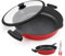 Bobikuke pfanne 32cm mit deckel, 2-In-1 Antihaft Bratpfanne Hoher Rand, Große Aluminium Kochpfanne, PTFE & PFOA frei, für alle Herdarten