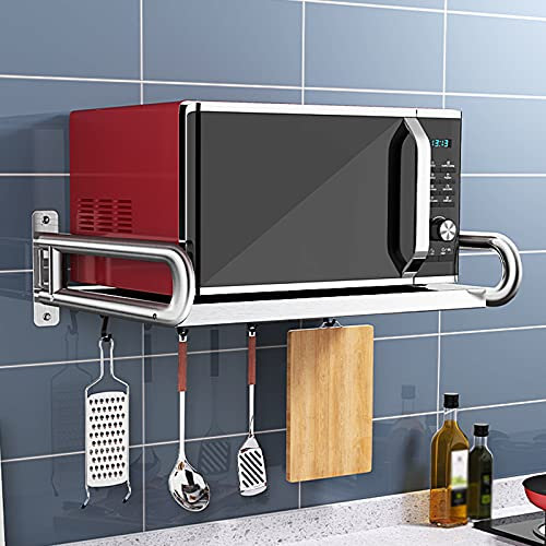 Griglia multifunzione da forno a microonde in acciaio inox, per spezie e utensili, salvaspazio, soluzione di conservazione durevole ed elegante