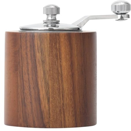 spezie a mano in legno – Macinino professionale regolabile, multiuso da cucina, meccanismo di in ceramica per grani di pepe, semi di sesamo, manico facile da impugnare, tramogge di