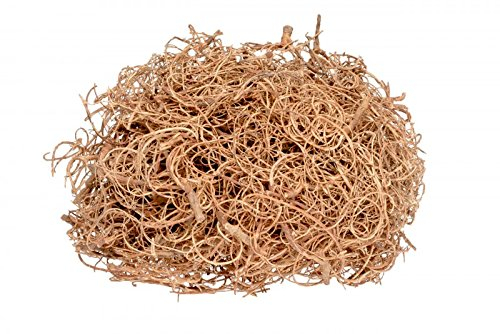 NaDeco Curly Moos Natur, verpackt mit 500g, Chemisch unbehandelt | Natürliches Bastelmoos für Floristik, Modellbau & Deko | Dekomoos | Bastelmoos | Moos zum Basteln | Getrocknetes Moos in Natur