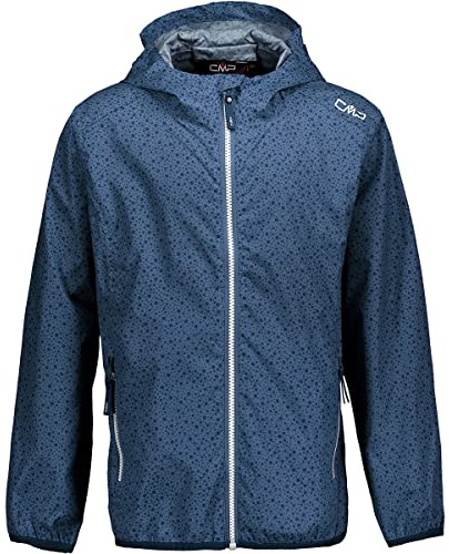 CMP - Giacca Kid G con Cappuccio Antipioggia, Blue, 116