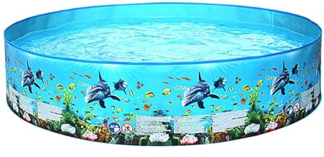 Piscina per cani pieghevole | Piscina per cani | Piscina per cani per bambini | Piscina pieghevole portatile con struttura robusta per un acquatico sicuro e senza fine, ideale per uso est