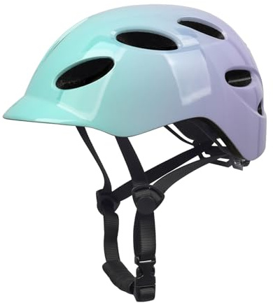 Kids/Youth Bike Helmet for Boys Girls and Teens, Adjustable and Multi-Sport for Bicycle, Kick Scooter, Skateboard, Roller/Inline Skate (SkyBlue+Purple)