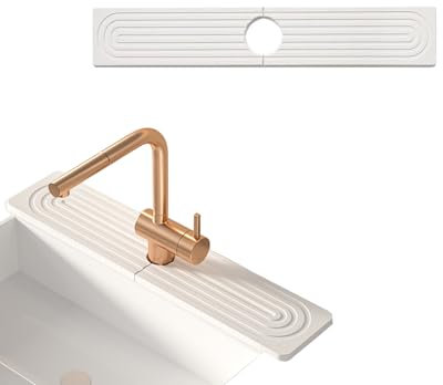 Kitchen Sink Splash Guard, Stone Sink Mat, Faucet Mat for Kitchen Sink, Drying Faucet Pad, Stone Faucet Mat, Faucet Splash Guard for Bathroom Counter, for Kitchen Sink, for Kitchen and Bathroom