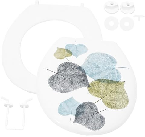 UKCOCO 1set Sedile Per Wc Rimovibile Copriwater U-shape Design Elegante Facile Da Installare e Accessorio Per Bagno Comfort e Stabilità