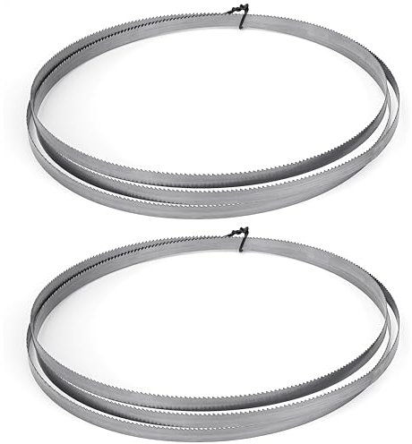 QIMEI-SHOP Hojas Sierra de Cinta 1400 x 6,35 x 0,35 mm 15TPI SK5 Hojas de Sierra de Cinta para Cortar Madera Plastico 2 Piezas