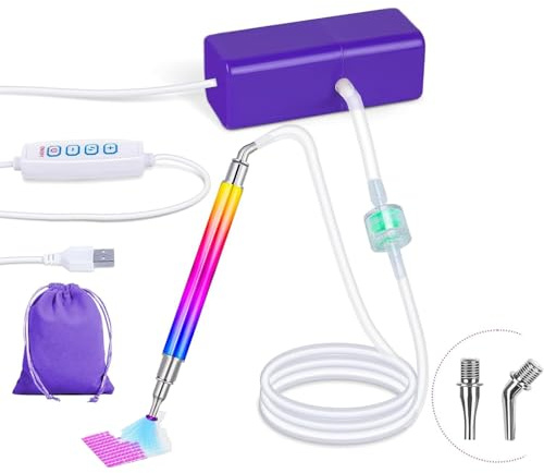 STORICANS Electric Diamond Art Pen for Diamond Painting with Adjustable Suction, Vacuum Diamond Art Pen, Accessories Tool for Setting AB Stones Without Wax, Quiet and Long-Lasting (Purple)