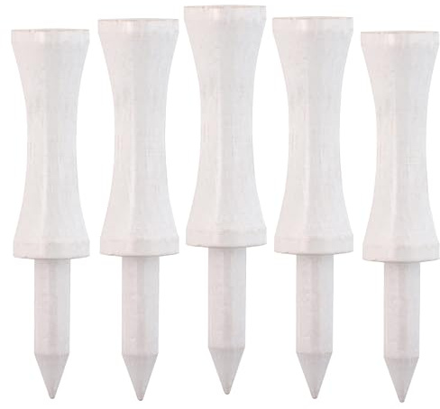 TH Golf x100 Pcs Bamboo White Castle Golf Tees 51mm Biodegradable Eco Friendly Sustainable