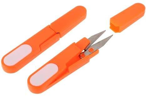 Alipis Tijeras Pequeñas de Pesca con Tapa Juego de Tijeras Multifuncionales para Cortar Líneas de Pesca y Manualidades para Bordado y Tareas Precisas