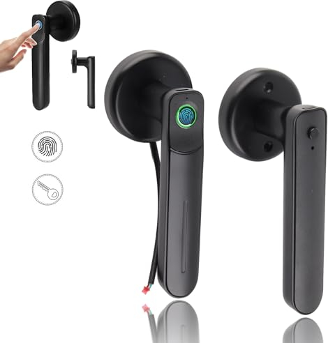 Leva di ingresso senza chiave per impronte digitali biometrica con serratura a maniglia intelligente in lega senza fili per la sicurezza domestica Blocco Porta Impronte Digitali Blocco Porta