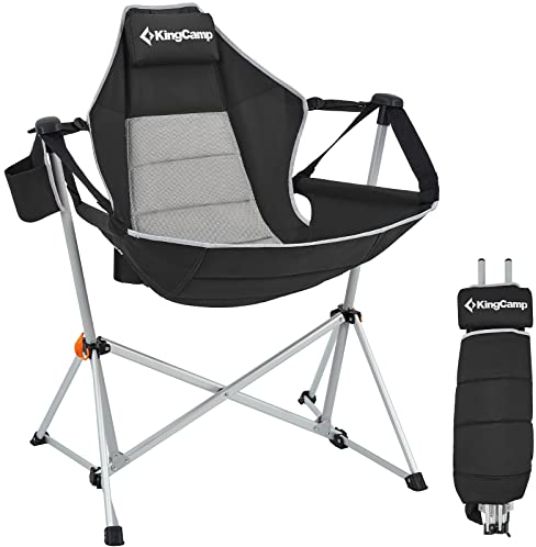 KingCamp Hammock Camping Chair Lightweight, Swinging Camping Chair Portable Folding Camp Chairs for Adults 400lbs Heavy Duty Oversized Rocker with Aluminum Alloy Frame for Outdoor Beach Patio Sport