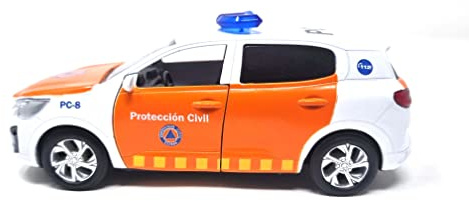 PLAYJOCS GT-8117 Coche PROTECCIÓN Civil Coche metálico Juguete para niños y coleccionistas.