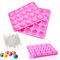 Cake Pop Formen zum Backen, 2 Stück Silikon-Lollipop-Formen mit 100 Stück Cake-Pop-Sticks, für Süßigkeiten, Schokolade