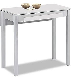 ASTIMESA Tavolo da cucina estensibile grigio, 80 cm x 40 cm