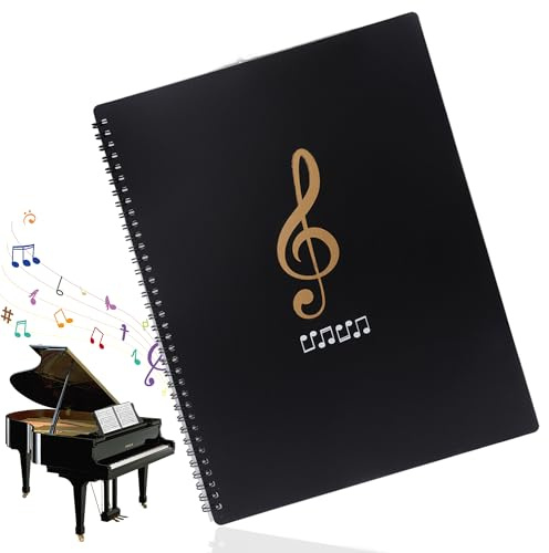 Roosea Carpeta Partituras A4 para Música - Guitarra y Piano